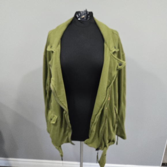 🐢 Free People- We The Free Rebel Rebel Knit Moto Jacket Top Oversized XL - Picture 17 of 17